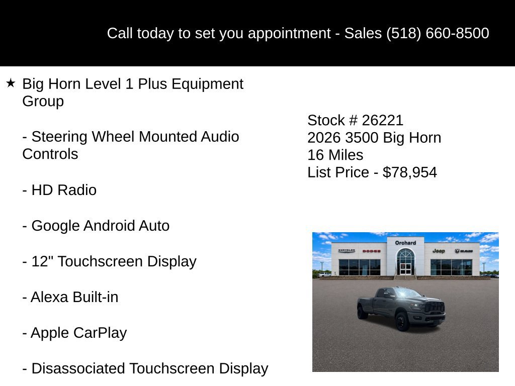New 2026 RAM 3500 Big Horn AWD/4WD image 25