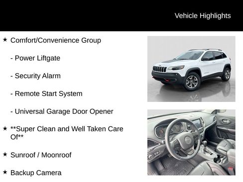 Used 2019 Jeep Cherokee Trailhawk w/ Comfort/Convenience Group AWD/4WD image 11