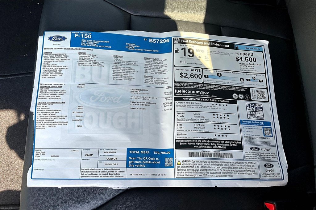 New 2026 Ford F150 XLT w/ Equipment Group 303A High AWD/4WD image 14