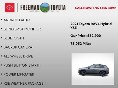 Used 2021 Toyota RAV4 XSE w/ XSE Grade Weather Package AWD/4WD image 9