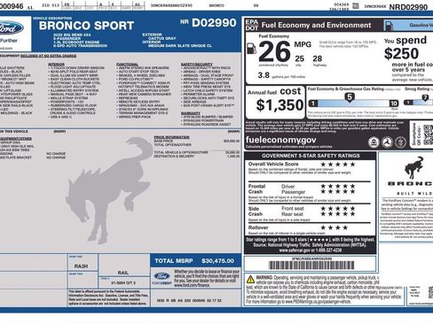 Used 2022 Ford Bronco Sport Big Bend image 34