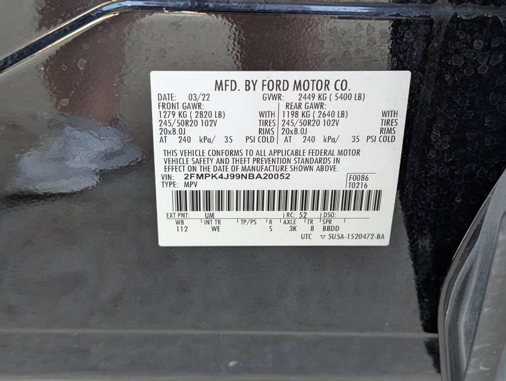 Used 2022 Ford Edge ST-Line w/ Class II Trailer Tow Package AWD/4WD image 35