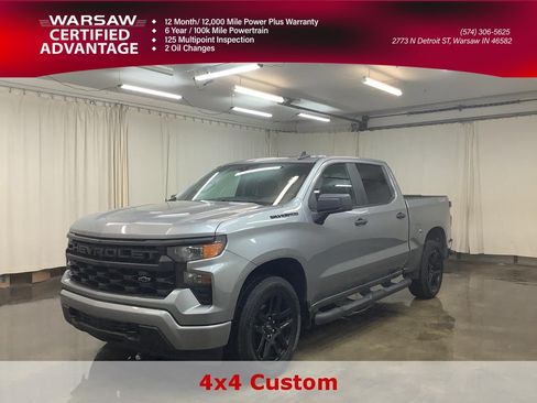 Used 2023 Chevrolet Silverado 1500 Custom w/ 2.7L Blackout Package AWD/4WD image 1