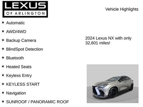 Certified 2024 Lexus NX 350 F Sport AWD/4WD image 8