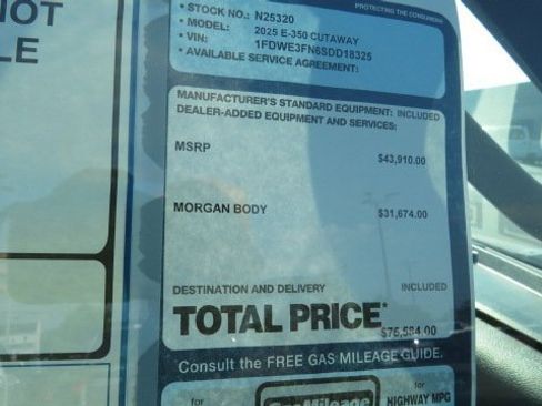 New 2025 Ford E-350 and Econoline 350 Super Duty w/ Driver's Safety Package image 12