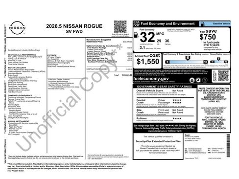 Used 2026 Nissan Rogue SV w/ Cold Weather Package FWD image 3