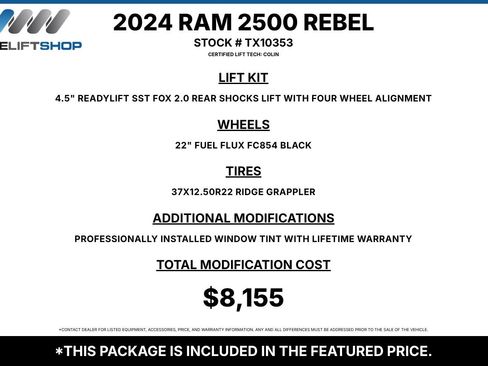 Used 2024 RAM 2500 Rebel AWD/4WD image 3