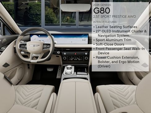 New 2026 Genesis G80 2.5T Sport Prestige AWD/4WD image 17