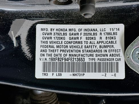 Used 2015 Honda Civic EX-L image 12
