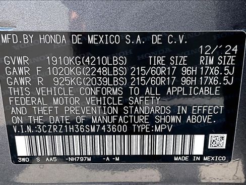 Used 2025 Honda HR-V LX image 36
