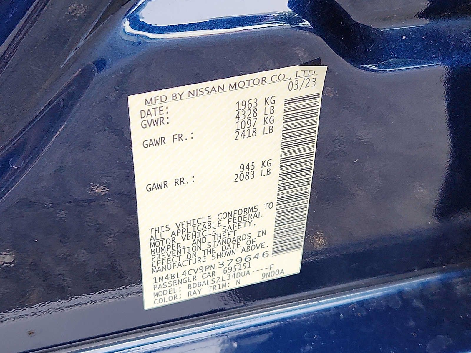 Used 2023 Nissan Altima 2.5 SR FWD image 25