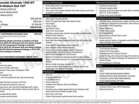 Certified 2020 Chevrolet Silverado 1500 W/T w/ WT Fleet Convenience Package image 34