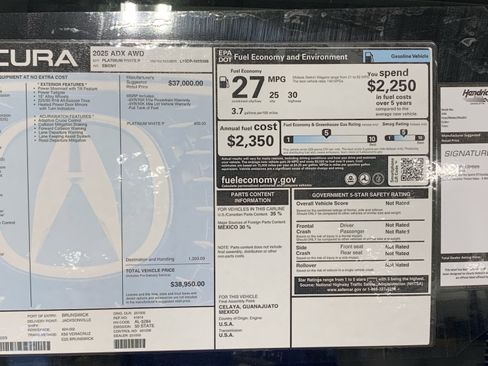 Used 2025 Acura ADX AWD image 35