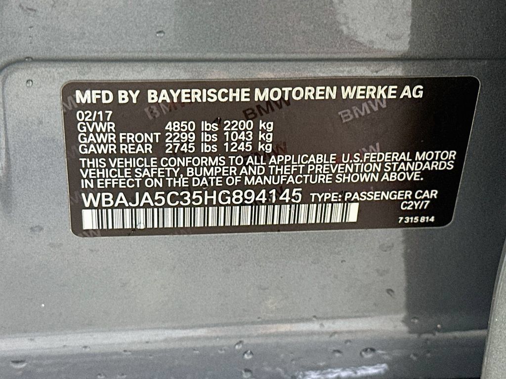 Used 2017 BMW 530i w/ Premium Package RWD image 37