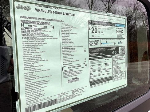 New 2026 Jeep Wrangler Sport image 14