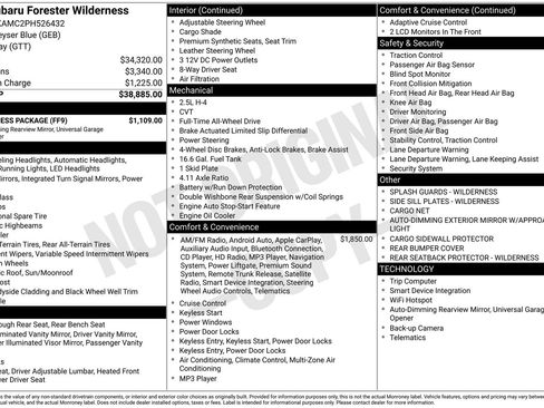Used 2023 Subaru Forester Wilderness w/ Wilderness Package image 22