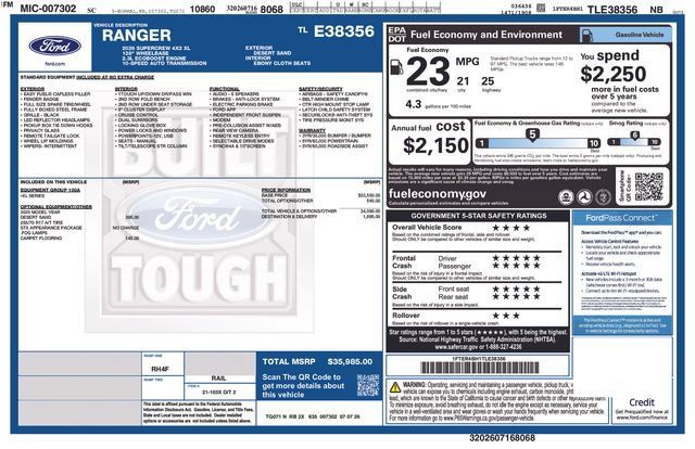 New 2026 Ford Ranger XL RWD image 6