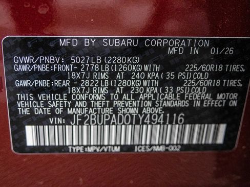 Used 2026 Subaru Outback Premium AWD/4WD image 52