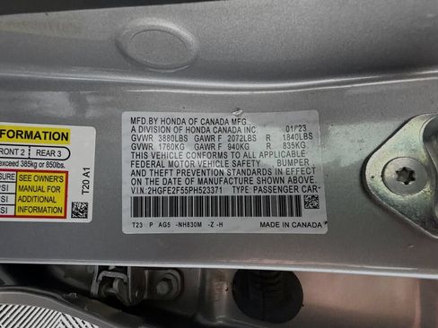 Certified 2023 Honda Civic Sport image 32