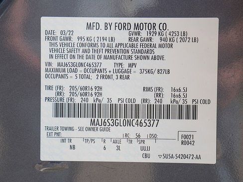 Used 2022 Ford EcoSport SE w/ SE Convenience Package image 52