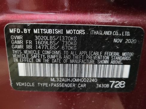 Used 2021 Mitsubishi Mirage ES FWD image 33