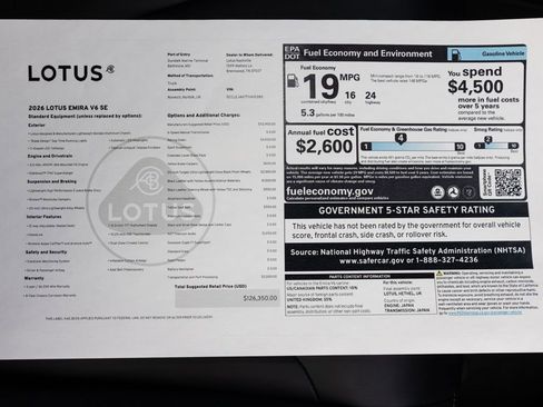 New 2026 Lotus Emira V6 image 53