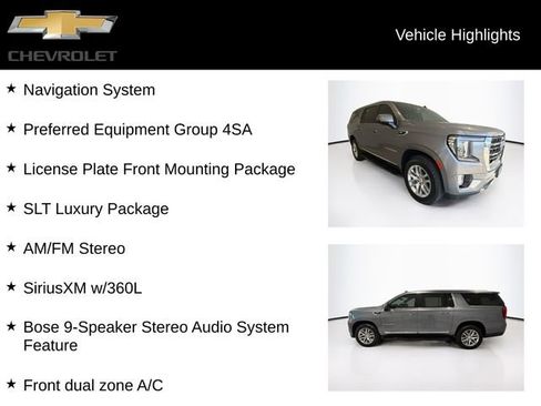 Certified 2022 GMC Yukon XL SLT w/ SLT Luxury Package AWD/4WD image 5