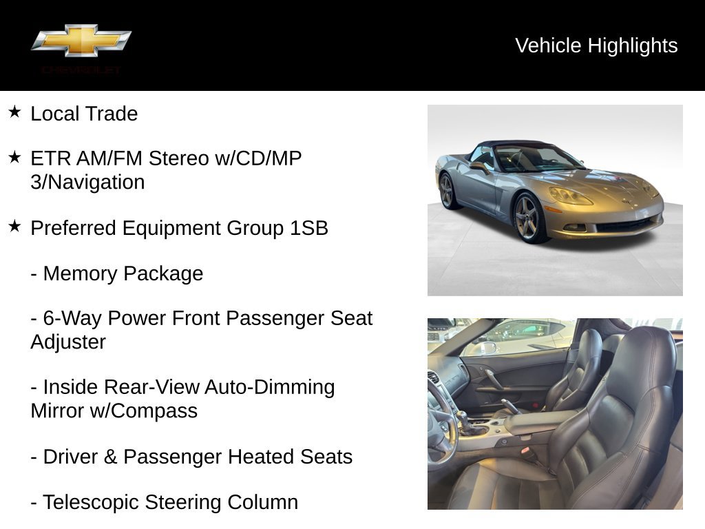Used 2005 Chevrolet Corvette Convertible w/ Preferred Equipment Group RWD image 18
