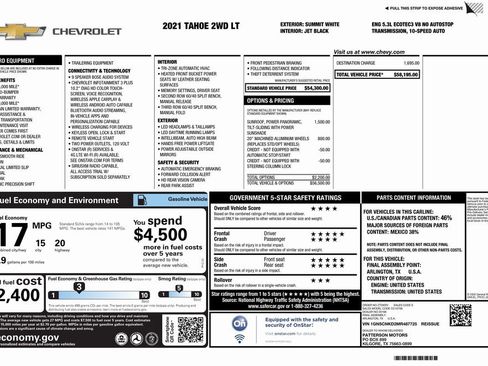 Certified 2021 Chevrolet Tahoe LT image 4