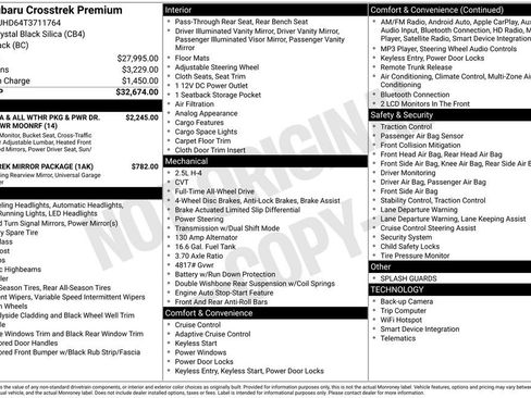 New 2026 Subaru Crosstrek 2.0i Premium AWD/4WD image 31