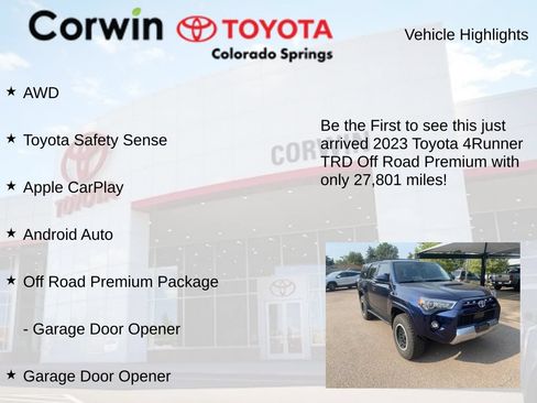 Used 2023 Toyota 4Runner TRD Off-Road Premium AWD/4WD image 4