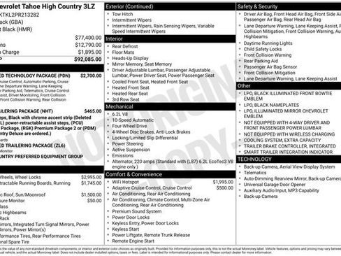 Used 2023 Chevrolet Tahoe High Country w/ Advanced Technology Package AWD/4WD image 6