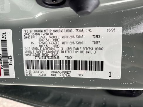 New 2026 Toyota Tundra SR5 w/ TRD Off-Road Package image 25