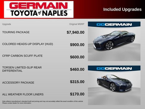 Used 2022 Lexus LC 500 Convertible w/ Touring Package image 4