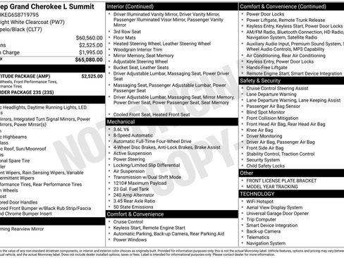 New 2025 Jeep Grand Cherokee L Summit w/ Obsidian Package image 45
