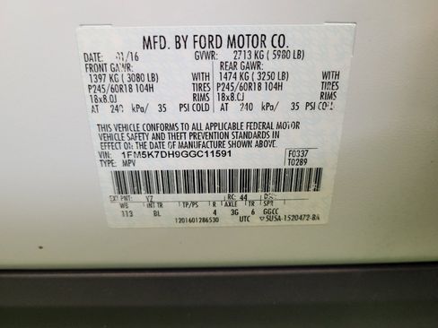 Used 2016 Ford Explorer XLT w/ Equipment Group 202A FWD image 33