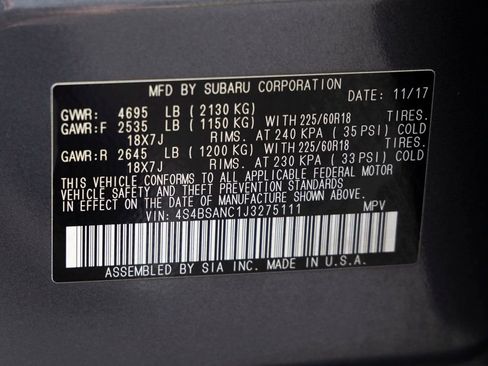 Used 2018 Subaru Outback 2.5i Limited image 27