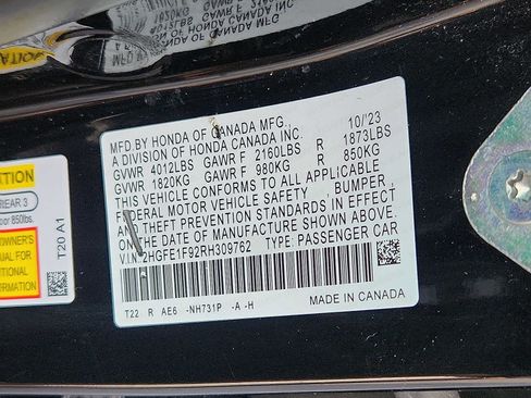 Certified 2024 Honda Civic Touring image 26