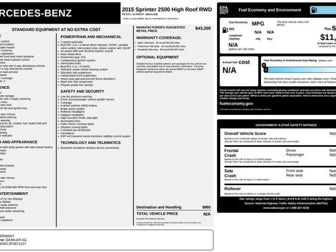 Used 2015 Mercedes-Benz Sprinter 2500 image 2