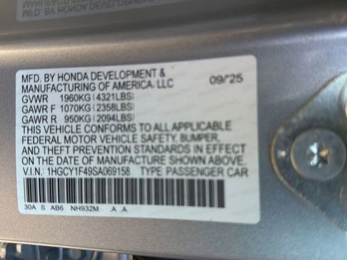 Used 2025 Honda Accord SE image 30