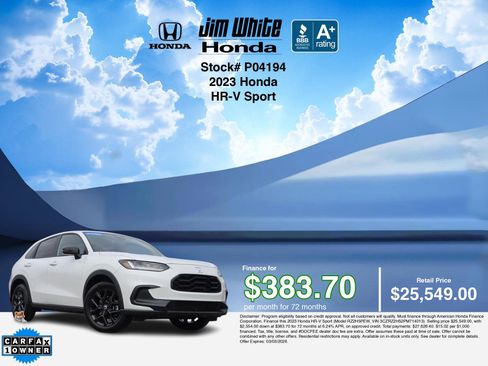 Certified 2023 Honda HR-V Sport image 3