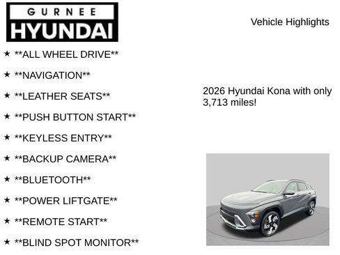 Used 2026 Hyundai Kona Limited AWD/4WD image 7