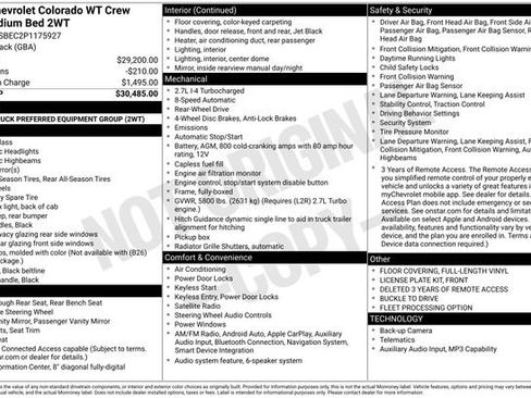 Used 2023 Chevrolet Colorado W/T RWD image 41