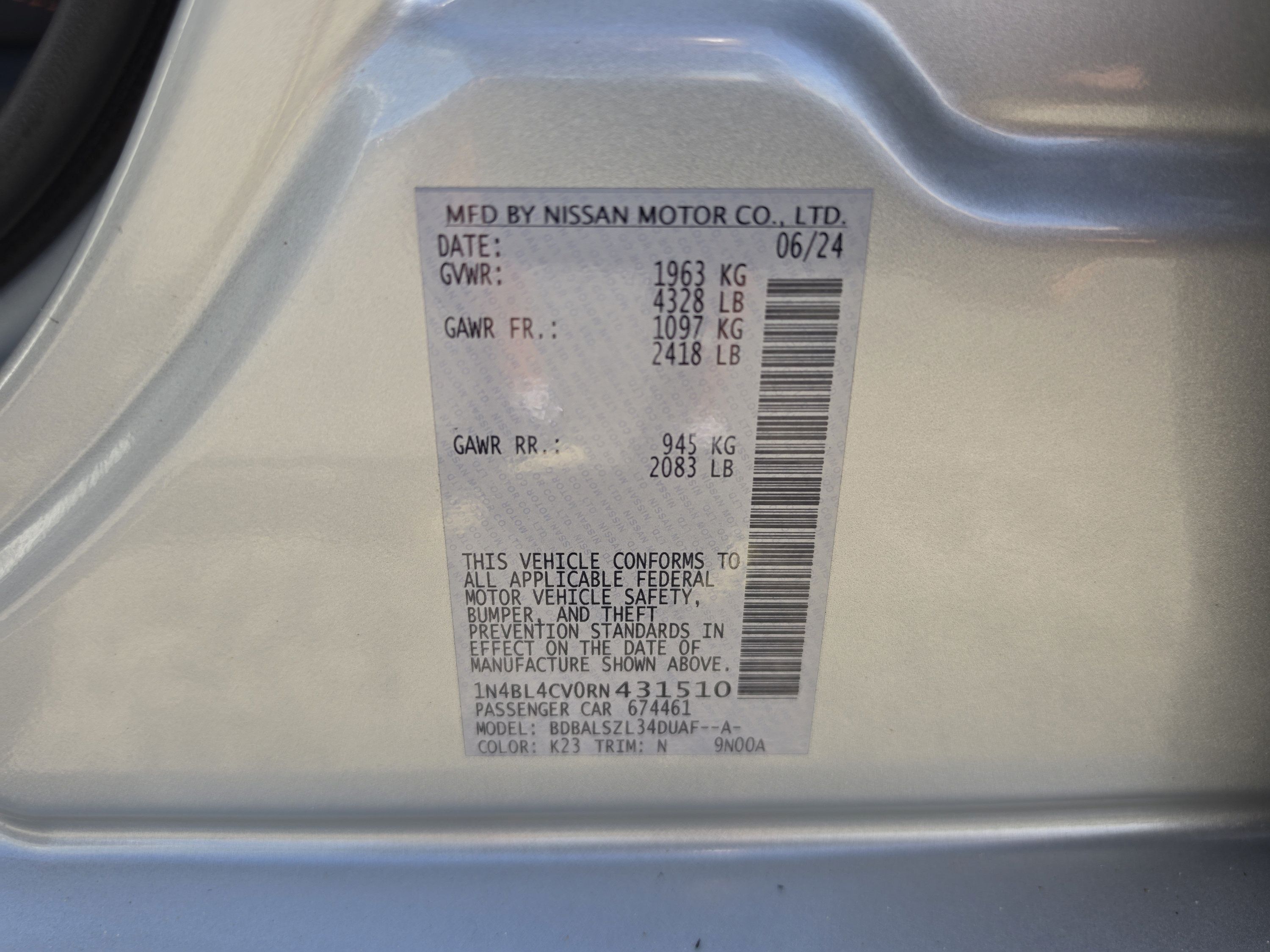 Used 2024 Nissan Altima 2.5 SR w/ SR Premium Package FWD image 42