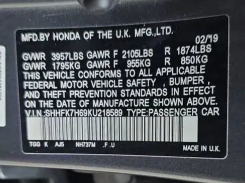 Used 2019 Honda Civic EX image 50