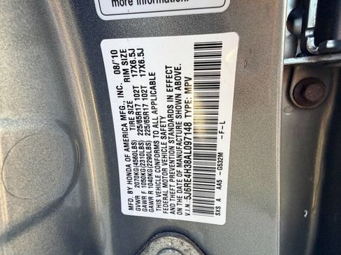 Used 2010 Honda CR-V LX image 8