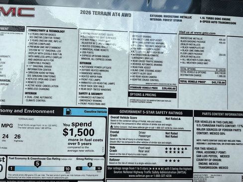 New 2026 GMC Terrain AT4 w/ LPO, Black Badging Package AWD/4WD image 38