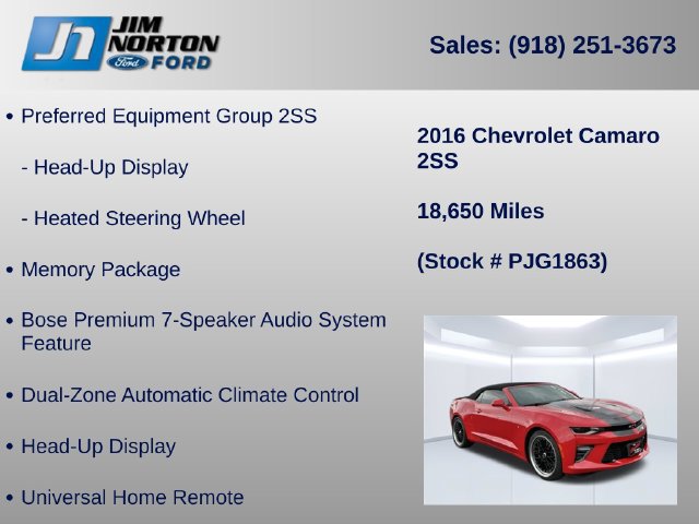 Used 2016 Chevrolet Camaro SS RWD image 31