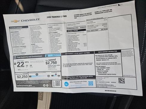 New 2026 Chevrolet Traverse LT w/ Driver Confidence Package image 18
