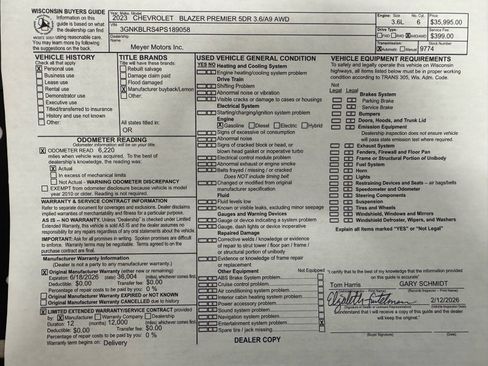 Used 2023 Chevrolet Blazer Premier w/ Driver Confidence II Package image 31